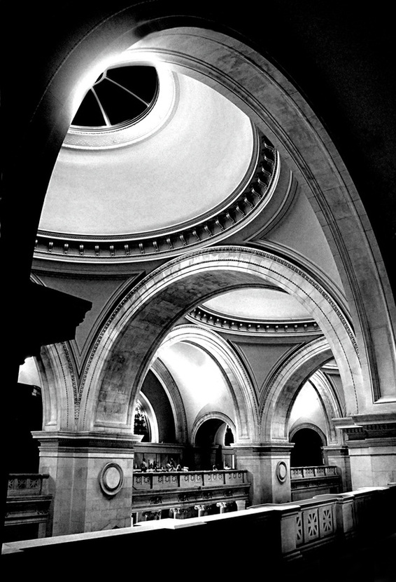 Gorgeous, stunning picture of arches in MoMA,  Museum of Modern Art, photo credit: Joe Constantino; part of FreePhotoCourse.com's NYC Exposed photography exhibit.  all rights reserved.