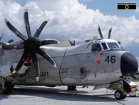 Picture of a US Navy Hurricane Hunter Airplane; Grumman C2. © 2011, FreePhotoCourse.com, all rights reserved.  Free high-res desktop wallpapers and pictures.  