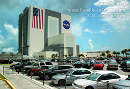 Picture of NASA's VAB - Vehicle Assembly Building - at Kennedy Space Center, Cape Canaveral, FL. ©2010, FreePhotoCourse.com  