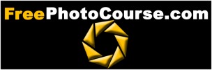 FreePhotoCourse.com logo - visit http://www.FreePhotoCourse.com for photography tips, lessons, how-to's, photo blog, photography forum, and discount camera store! 