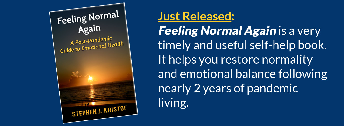 Feeling Normal Again by Stephen Kristof - Advertisement for paperback and e-book