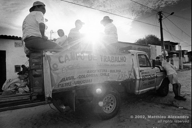Picture of NGO Emmaus workers in Brazil who help build shelters for the homeless.  © 2002, Matthieu Alexandre; part of FreePhotoCourse.com's “Photographer Profiles” series; DO NOT COPY – IP Address recorded - all rights reserved.