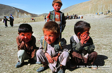 Picture of young Hazara children living in Aghanistan.  © 2003, Matthieu Alexandre; part of FreePhotoCourse.com's “Photographer Profiles” series; DO NOT COPY – IP Address recorded - all rights reserved.